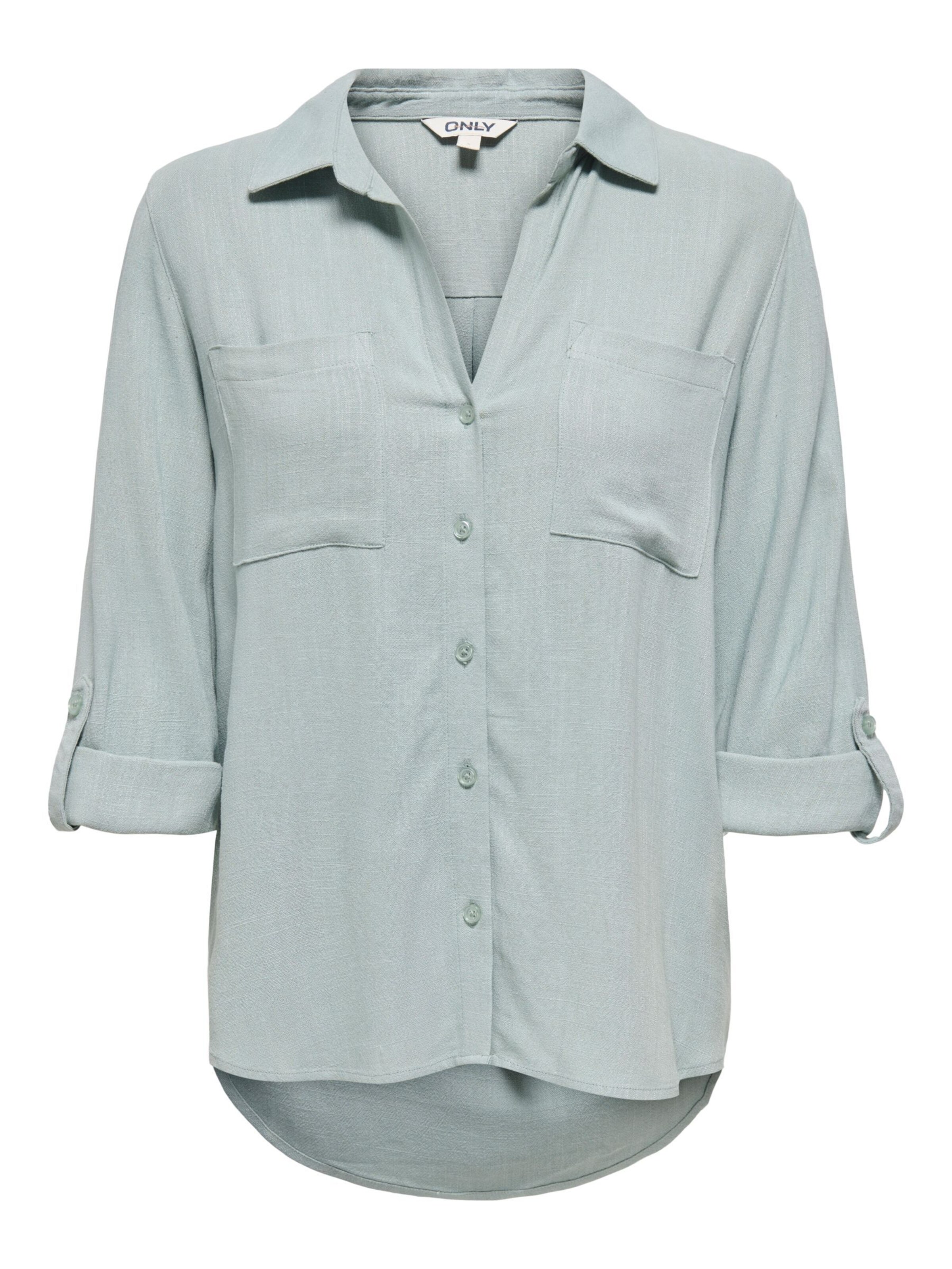 ONLY Carmakoma Blouse 'CARSiesta' in de kleur Rookgrijs, Productweergave