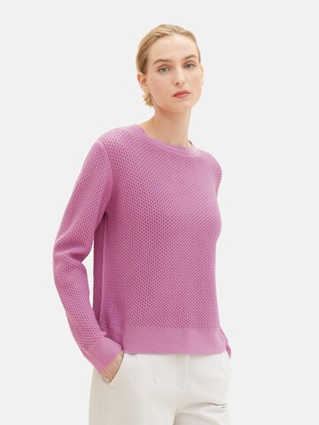 TOM TAILOR Sweater in Purple: front