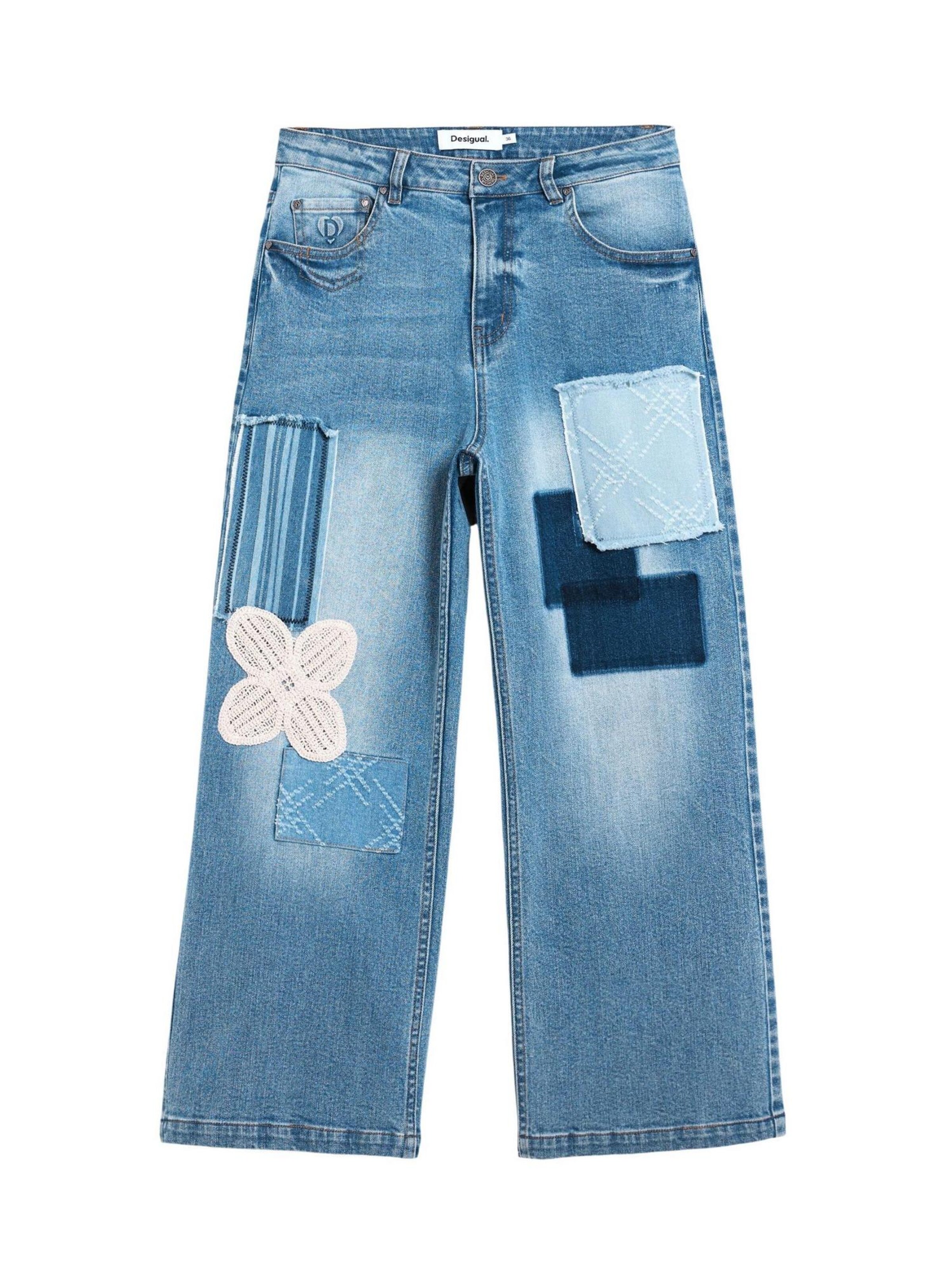 Desigual - Pierna ancha Vaquero 'LETO 26SWDD24' en azul