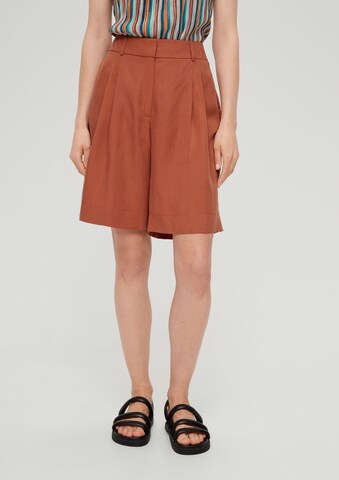 s.Oliver BLACK LABEL Wide leg Pants in Brown: front