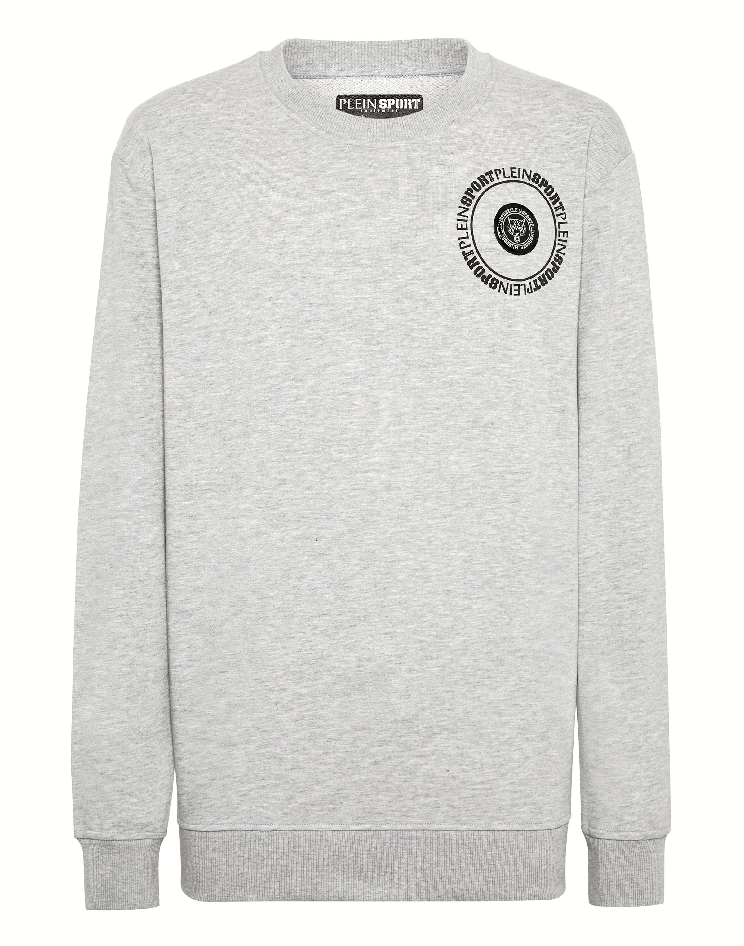 Plein Sport Sweatshirt 'Carbon Tiger' in Grijs: voorkant
