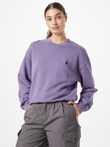 Carhartt WIP Sweatshirt 'Nelson' in Purple: front