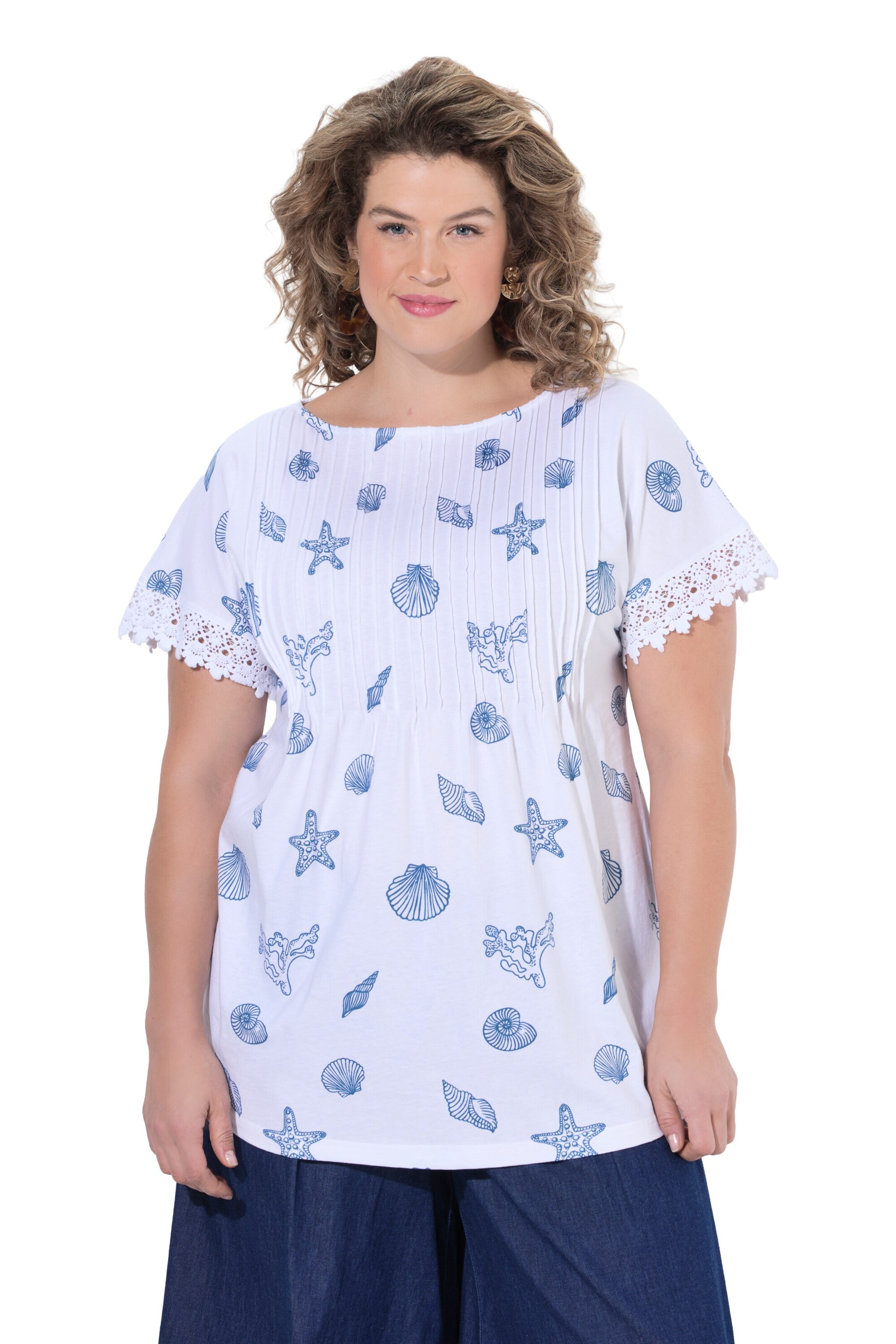 Ulla Popken Shirt in Weiß: Vorderseite