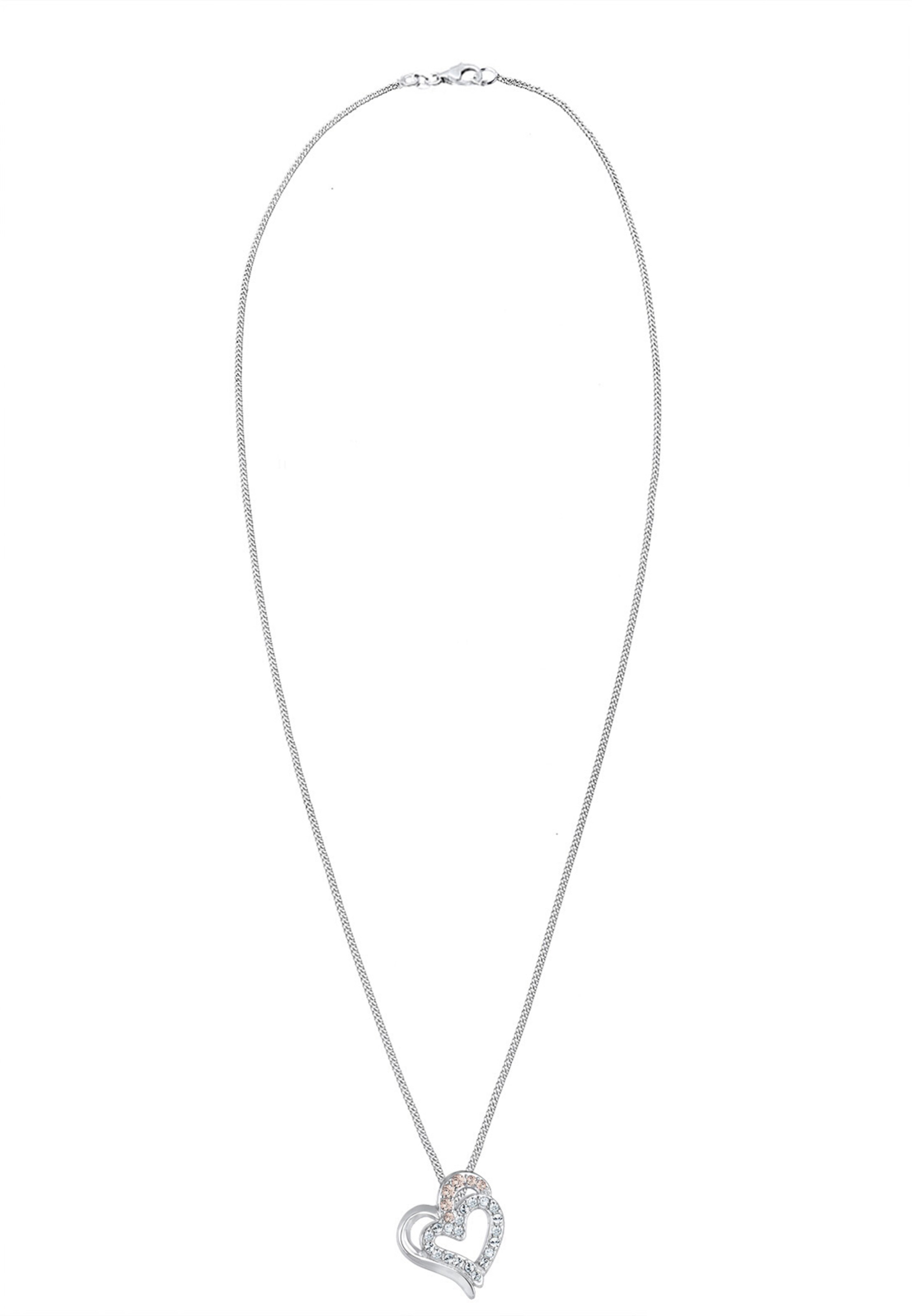 ELLI Kette 'Herz' in Silber: Vorderseite