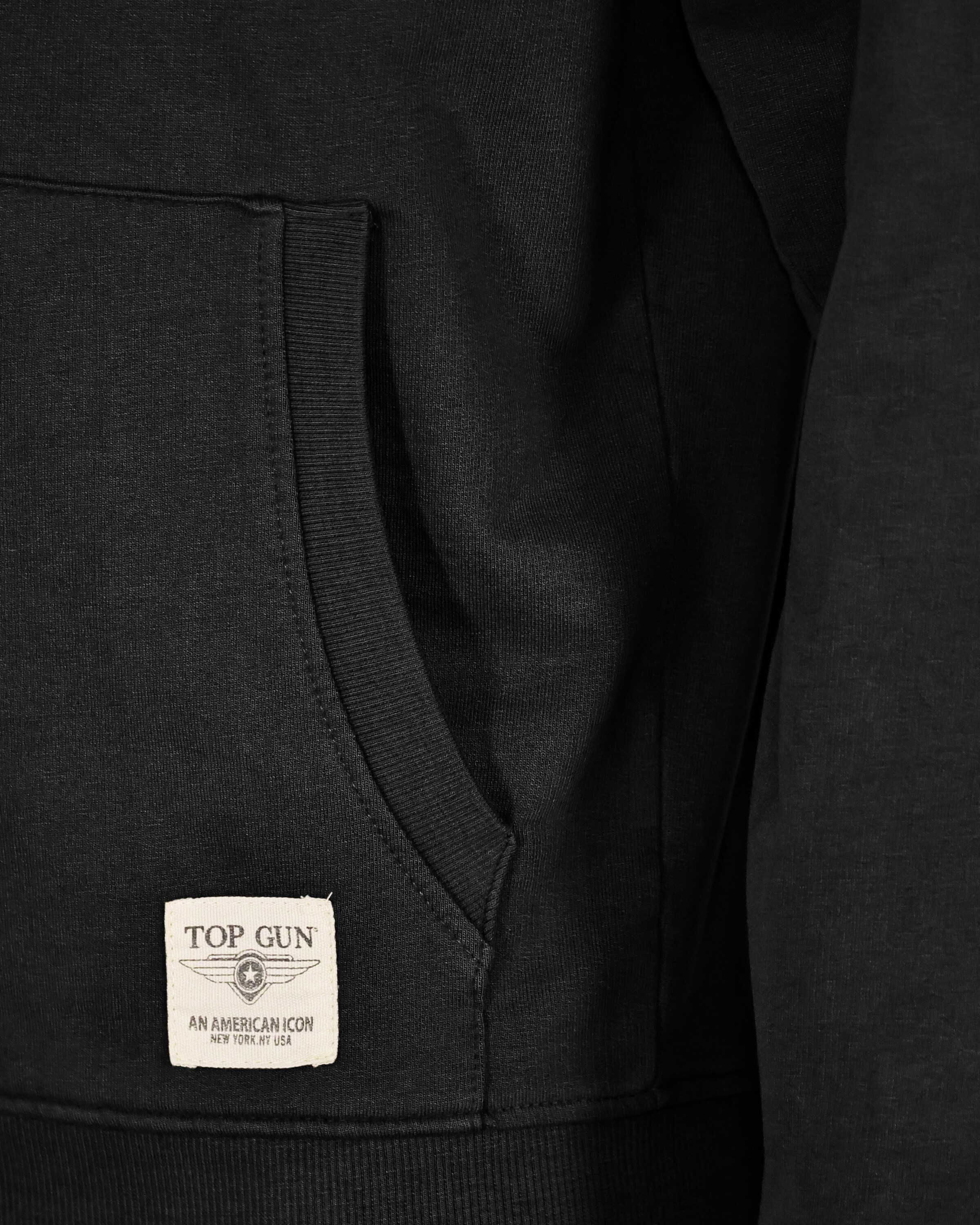 TOP GUN Sweatvest ' ' in Zwart