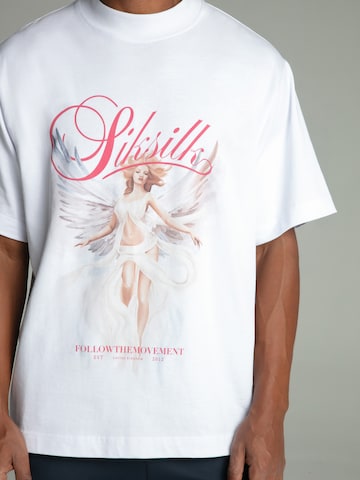 T-Shirt 'Engel' SikSilk en blanc