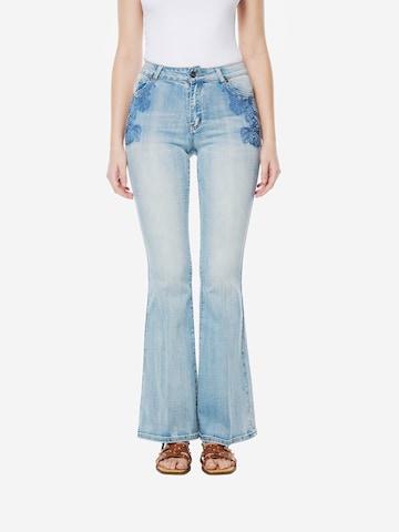 KOROSHI Flared Τζιν σε μπλε: μπροστά