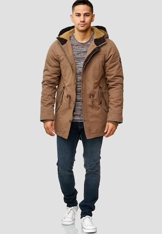 INDICODE JEANS Winter Parka 'Barge' in Brown