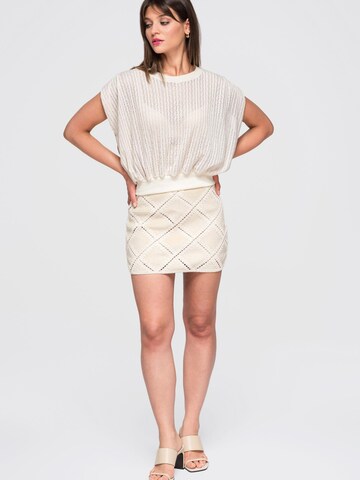 Ombre Blouse in Beige