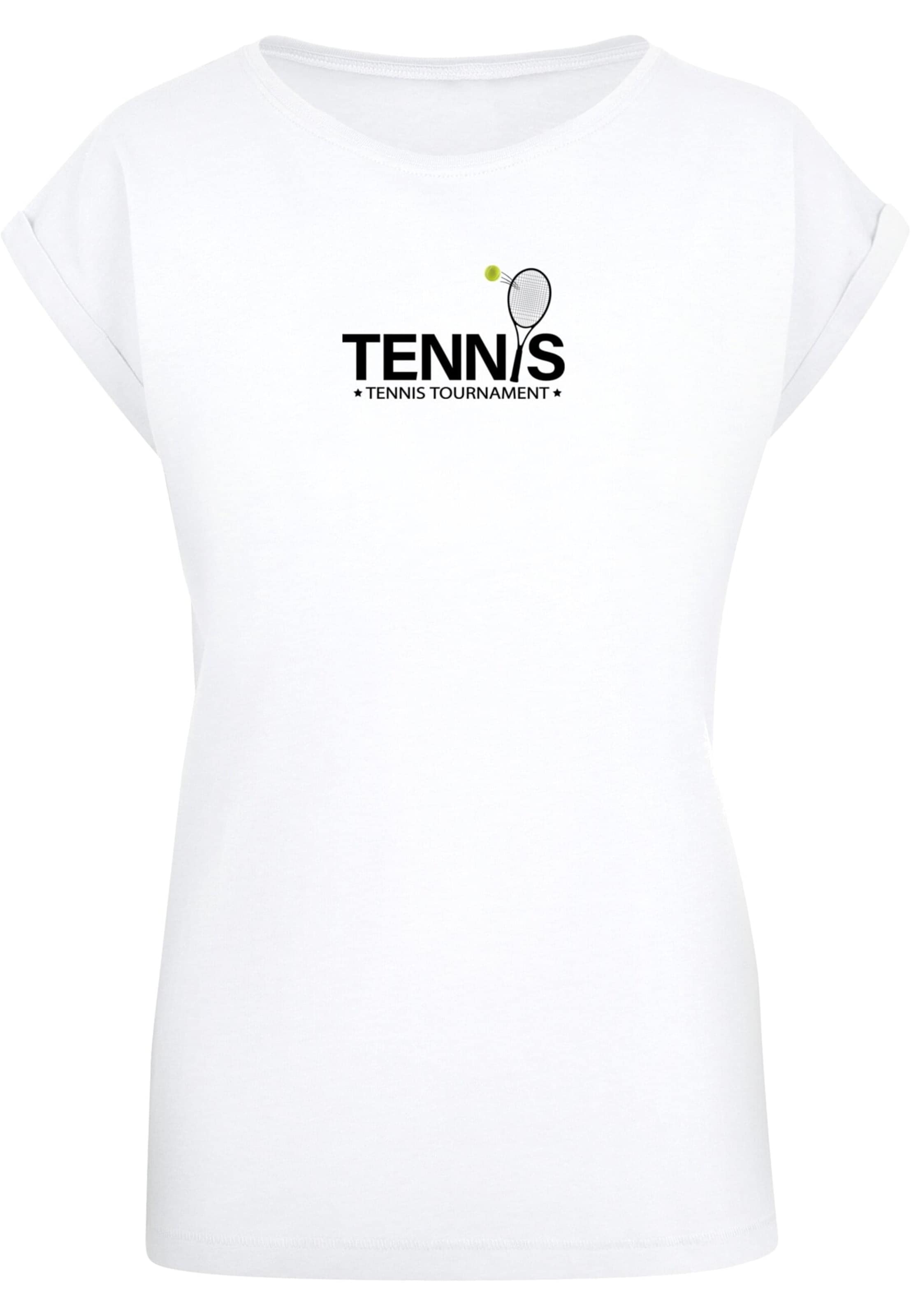 T-shirt 'Tennis Racket' Merchcode en blanc : devant
