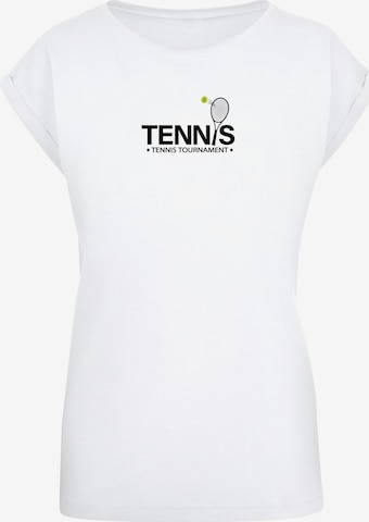 T-shirt 'Tennis Racket' Merchcode en blanc : devant