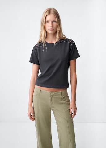 MANGO TEEN Shirt in Grey: front