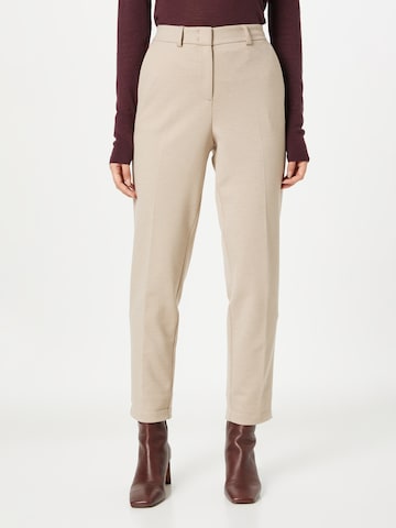 s.Oliver BLACK LABEL Regular Trousers with creases in Beige: front
