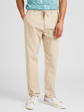 s.Oliver Tapered Broek in Beige: voorkant