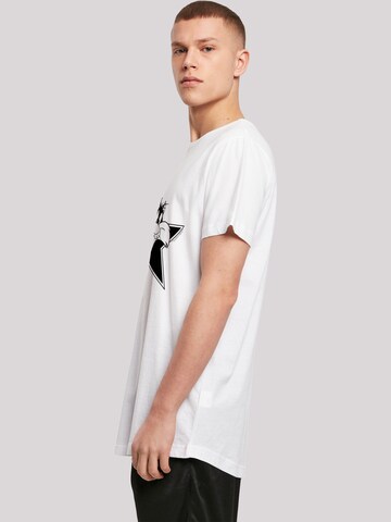 F4NT4STIC Shirt 'Looney Tunes Sylvester Mono Star' in White