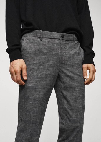 MANGO MAN Slim fit Pants 'Brest' in Grey