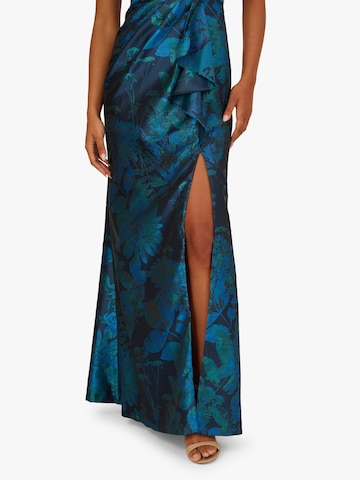 Adrianna Papell Avondjurk 'One Shoulder Jacquard Gown' in Blauw