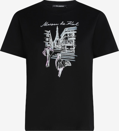 Marškinėliai iš Karl Lagerfeld, spalva – pilka / slyvų spalva / juoda, Prekių apžvalga