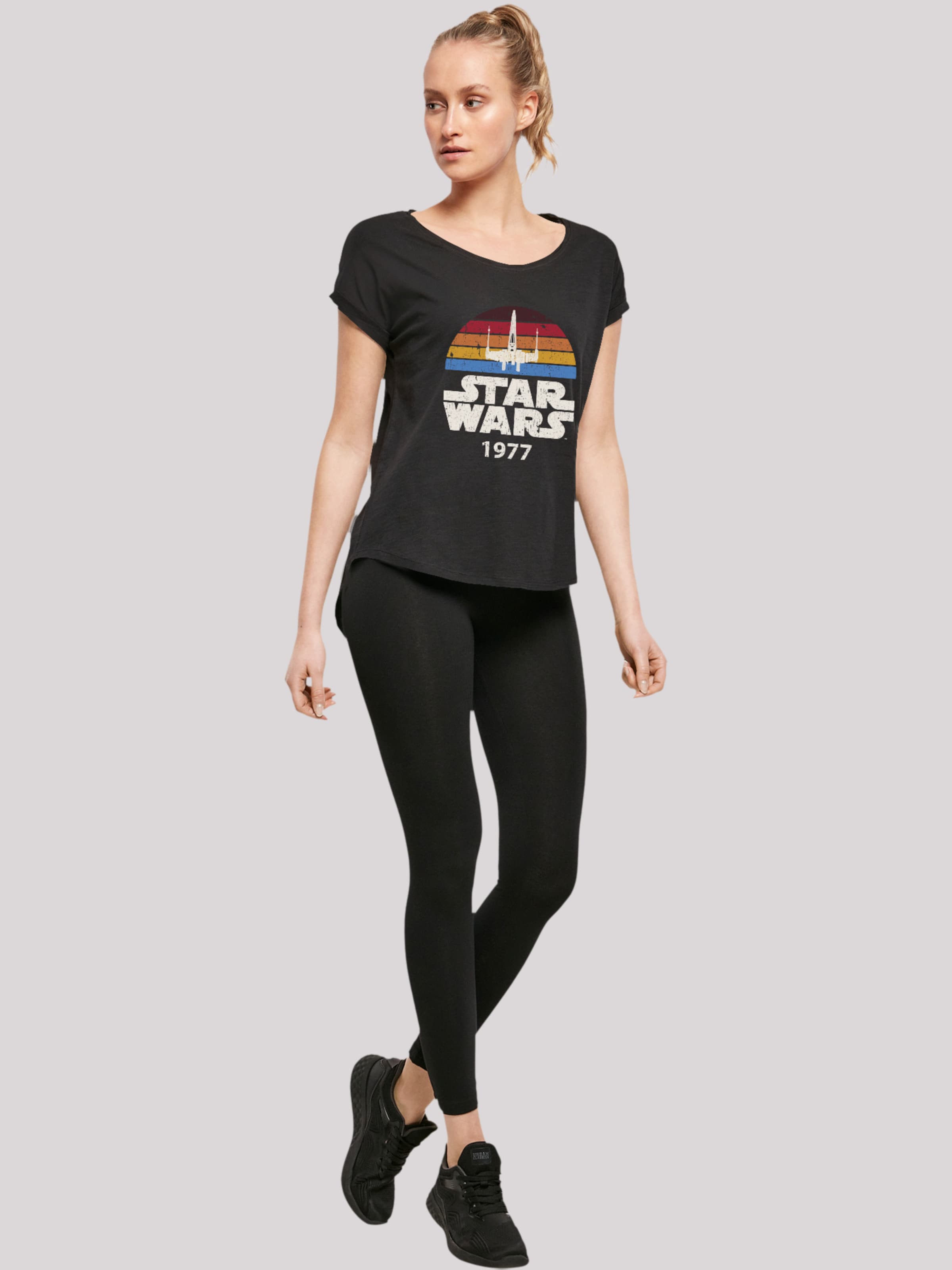 F4NT4STIC Shirt \'Star Wars X-Wing Trip 1977\' in Black | ABOUT YOU