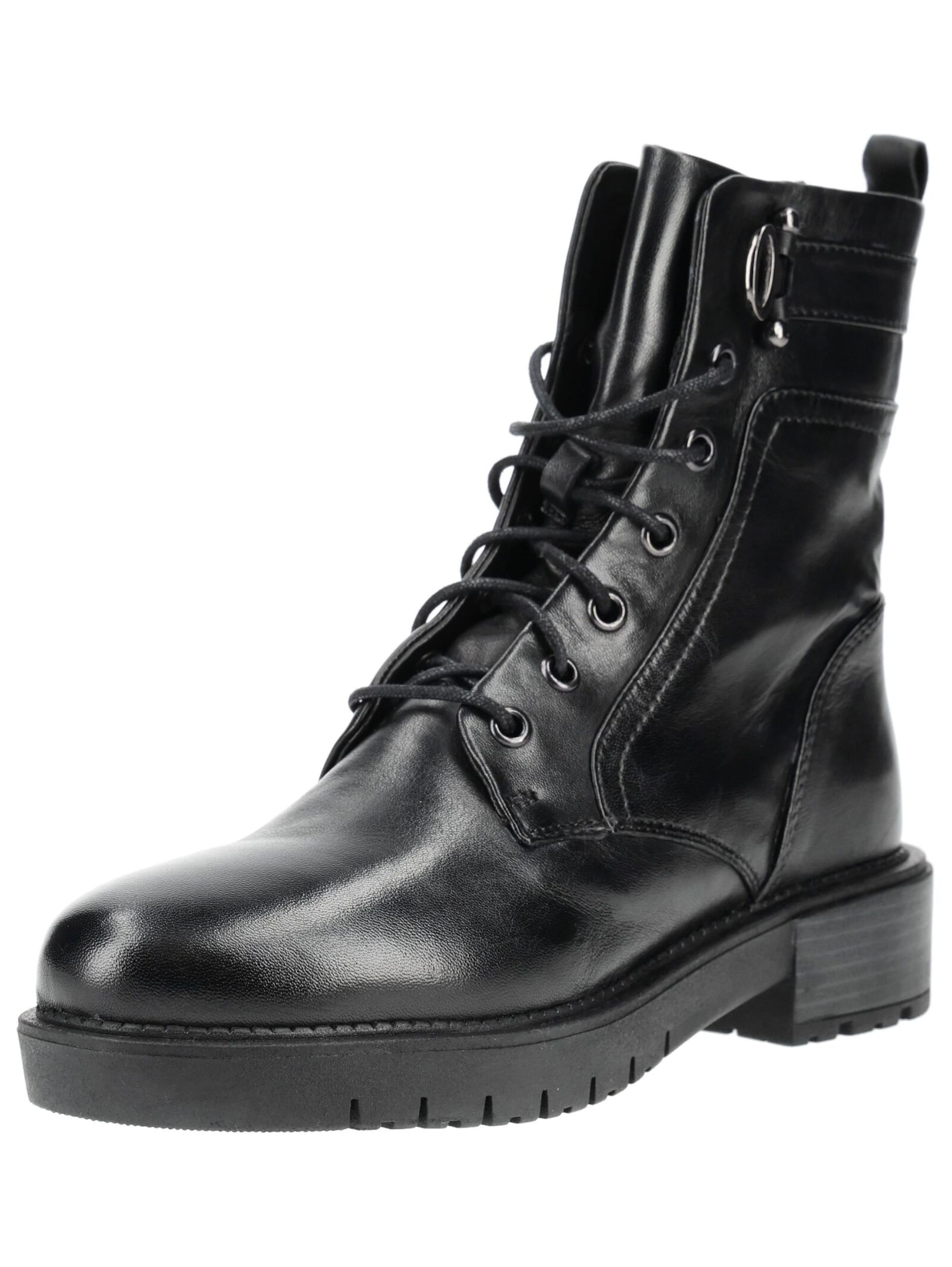 B.Z. MODA by EVERYBODY Lace-Up Ankle Boots in Black: front