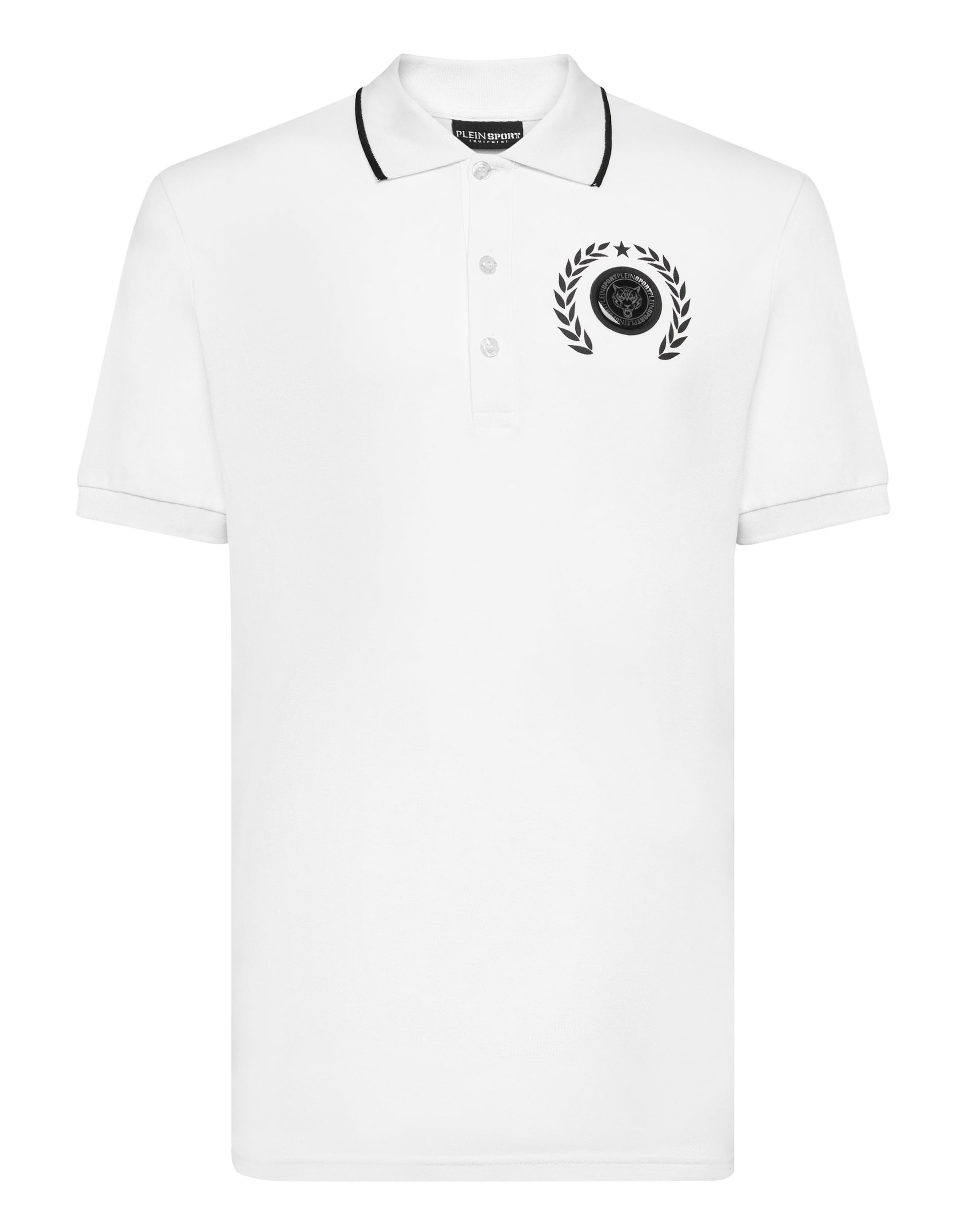 Plein Sport - Camiseta 'Carbon Tiger' en blanco: frente