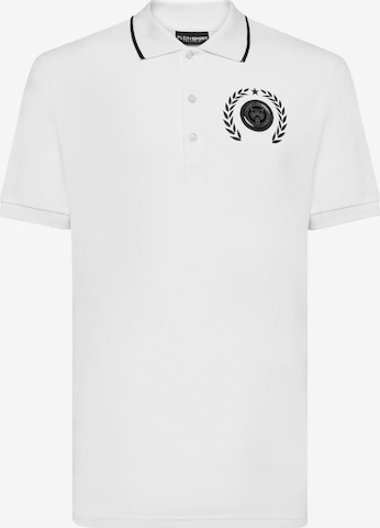 Plein Sport - Camiseta 'Carbon Tiger' en blanco: frente