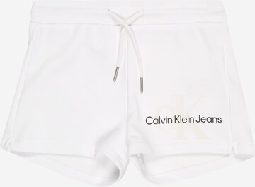 Calvin Klein Jeans Regular Панталон в бяло: отпред