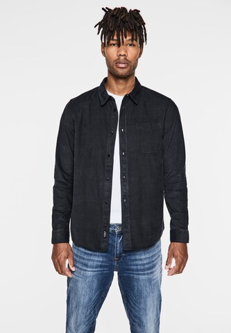 Street One MEN Comfort Fit Hemd in Grau: Vorderseite