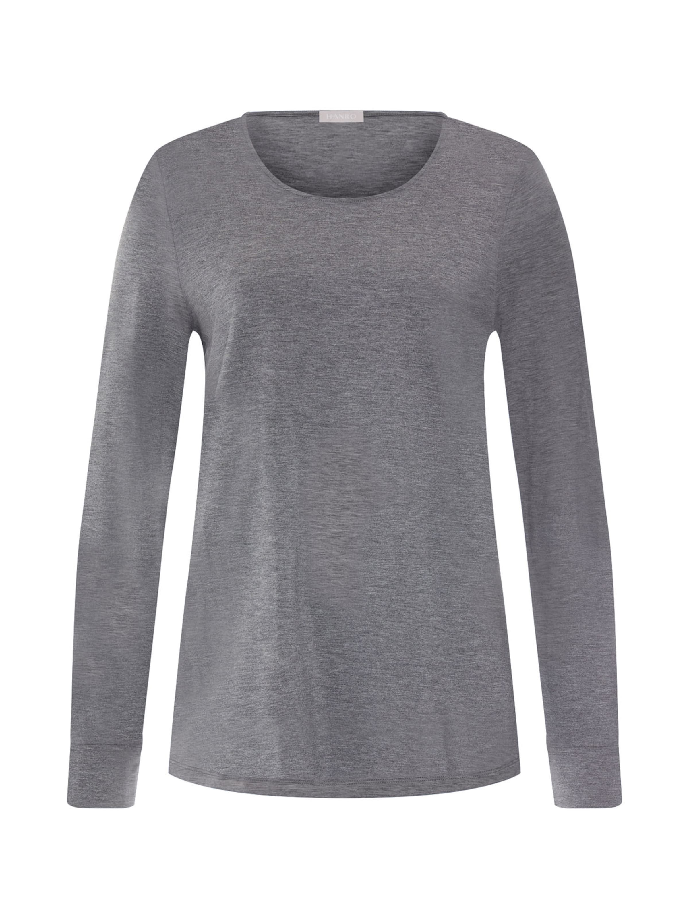 Hanro - Camiseta para dormir ' Natural Elegance ' en gris: frente