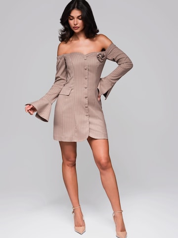 Ombre Cocktail dress in Beige