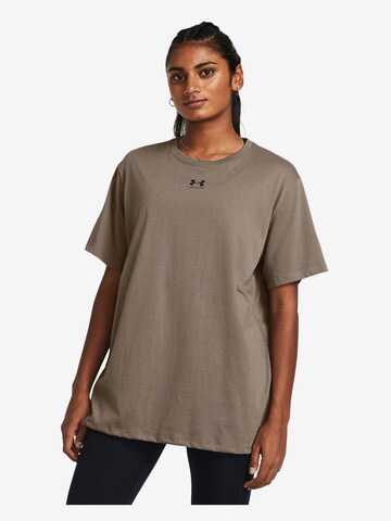 UNDER ARMOUR Performance Shirt 'Campus' in Brown: front