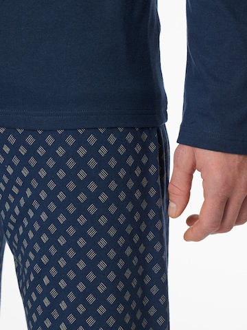 SCHIESSER Pyjama lang ' Casual Essentials ' in Blauw