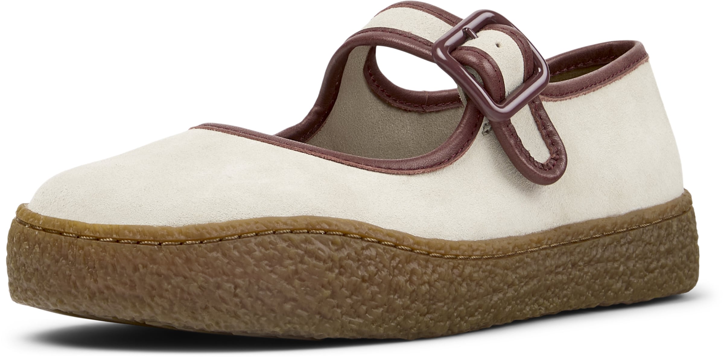 CAMPER Ballerina met riempjes 'Peu Terreno' in Beige: voorkant