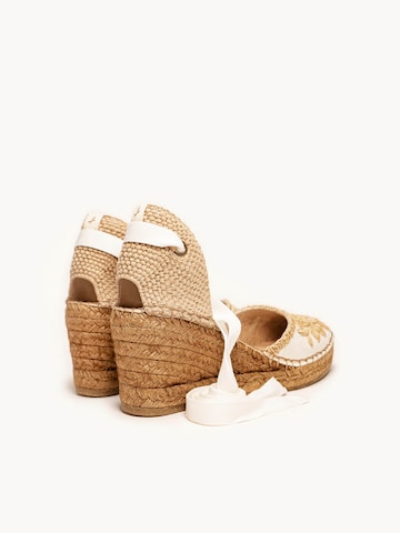 Alhamas - Sandalias 'Alpargata Cuña 7 cm' en blanco