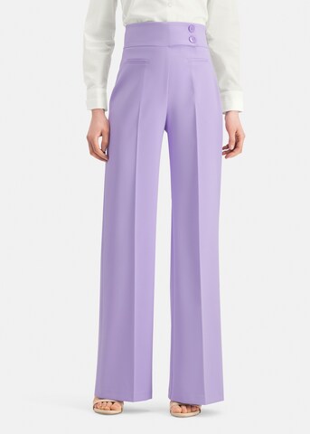 Wide Leg Pantalon à plis 'Coreana' Nicowa en violet : devant