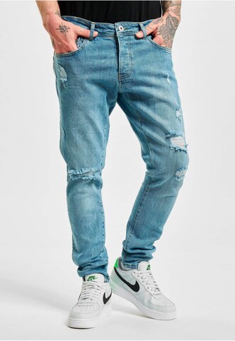 2Y Premium Slimfit Jeans in Blauw: voorkant