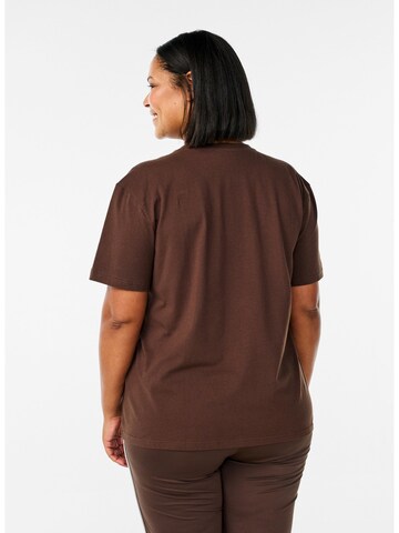 T-shirt 'Cenja' Active by Zizzi en marron