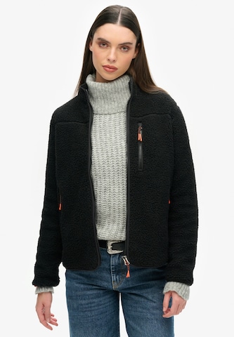 Giacca di pile di Superdry & Co in nero: frontale