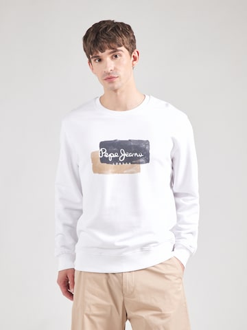 Pepe Jeans - Sudadera 'NEW RAFER' en blanco: frente