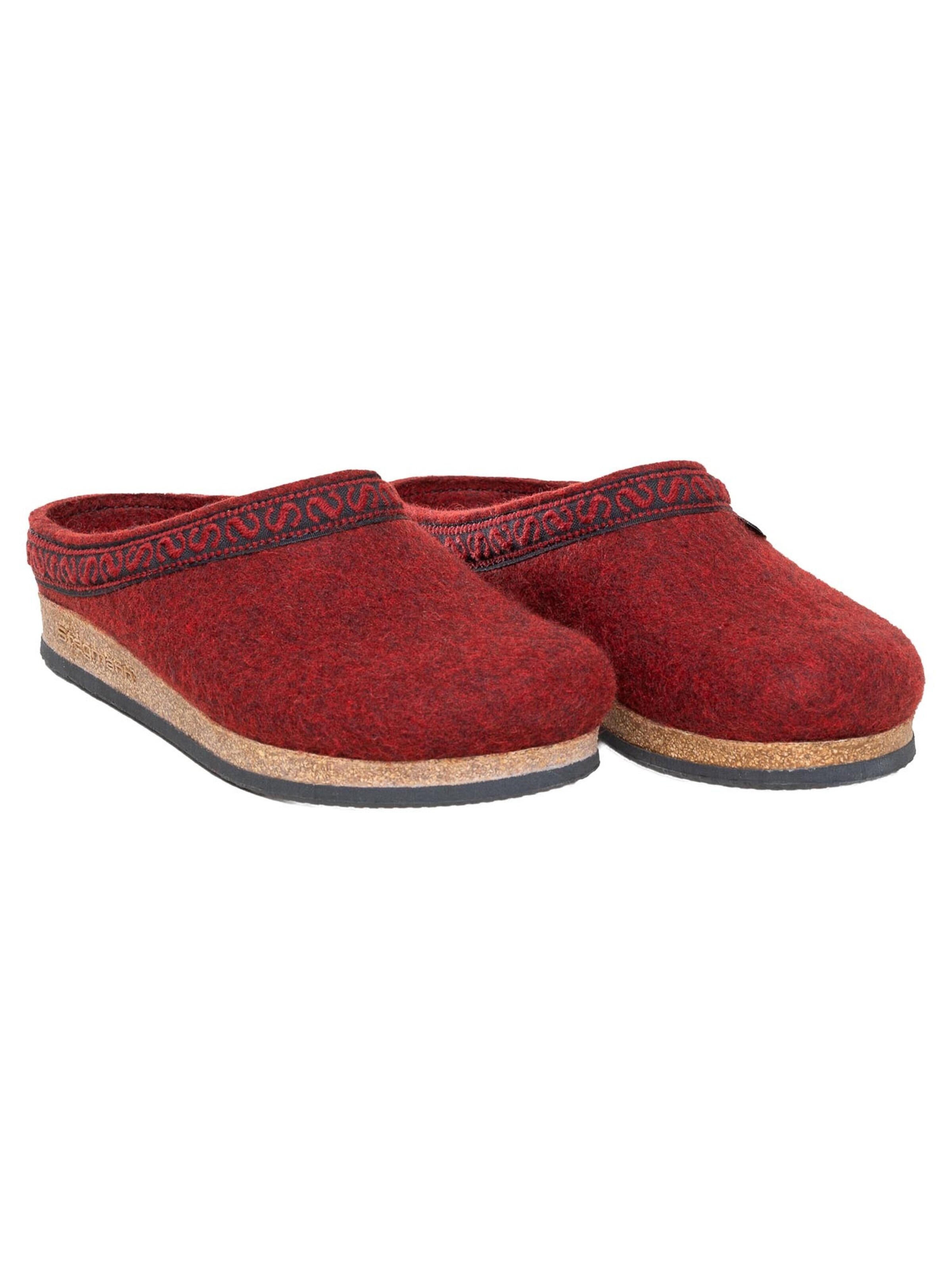 Stegmann Clogs 'Filz' in Red