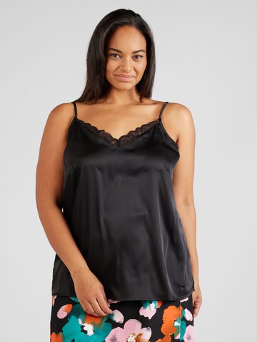 ONLY Carmakoma - Blusa en negro: frente