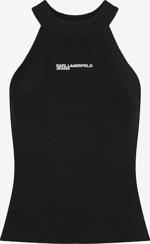 juoda KARL LAGERFELD JEANS Megzta palaidinė be rankovių: priekis