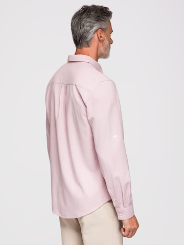 Coupe regular Chemise business Ombre en rose