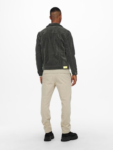 Only & Sons Between-Season Jacket 'Coin' in Grey