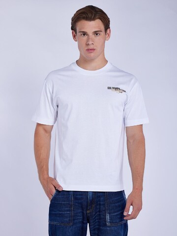 T-Shirt Goldgarn en blanc : devant