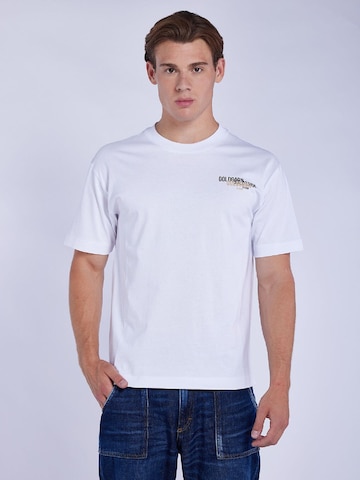 T-Shirt Goldgarn en blanc : devant
