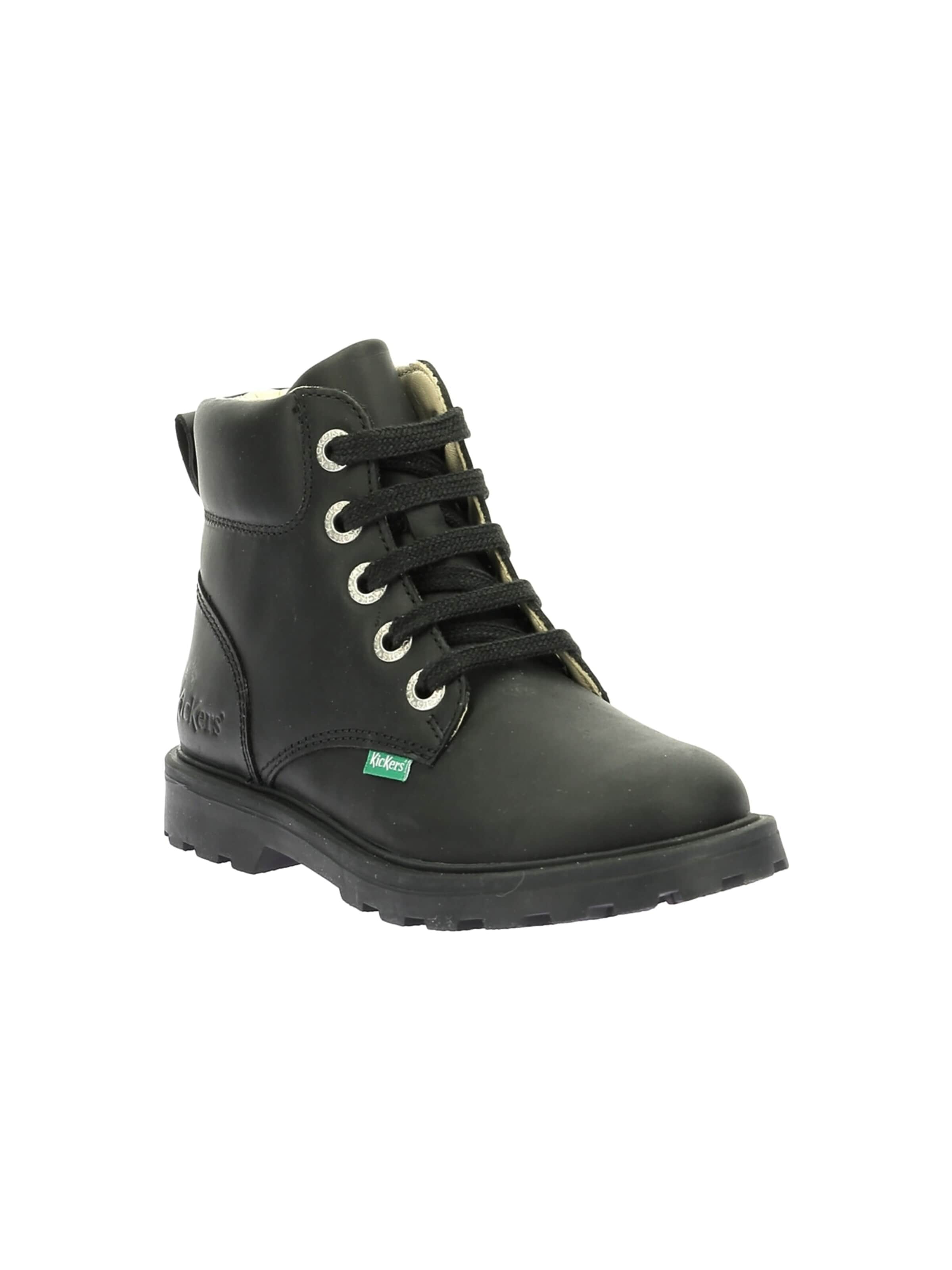 Kickers Kozaki 'Kinder-Lederstiefeletten „Kick Bluck“' w kolorze czarny