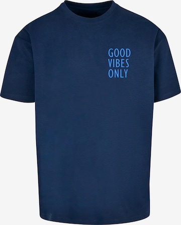 Merchcode T-Shirt 'Good Vibes Only' in Blau: Vorderseite