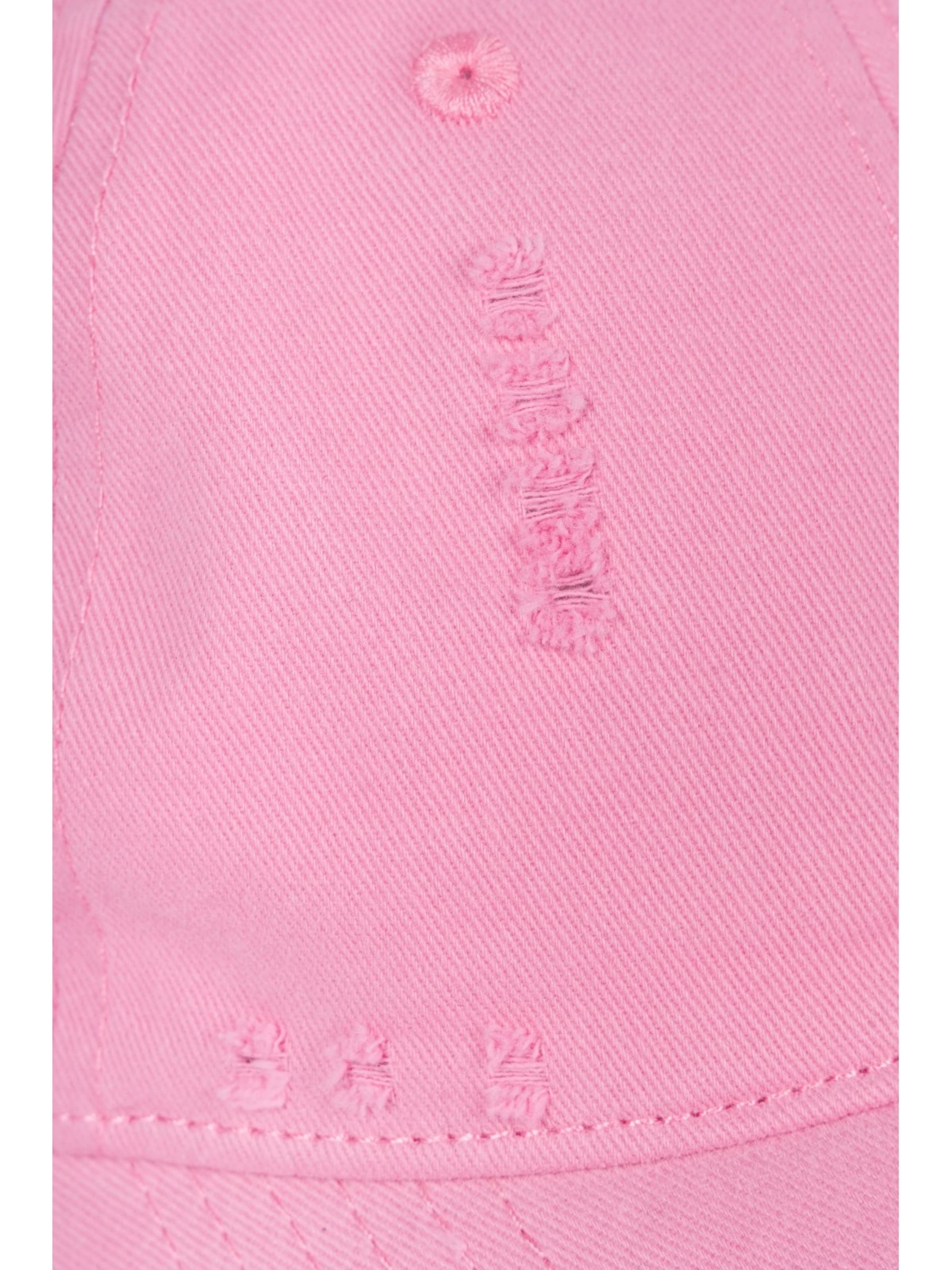 styleBREAKER Cap 'Baseball Cap Destroyed Look' in Pink