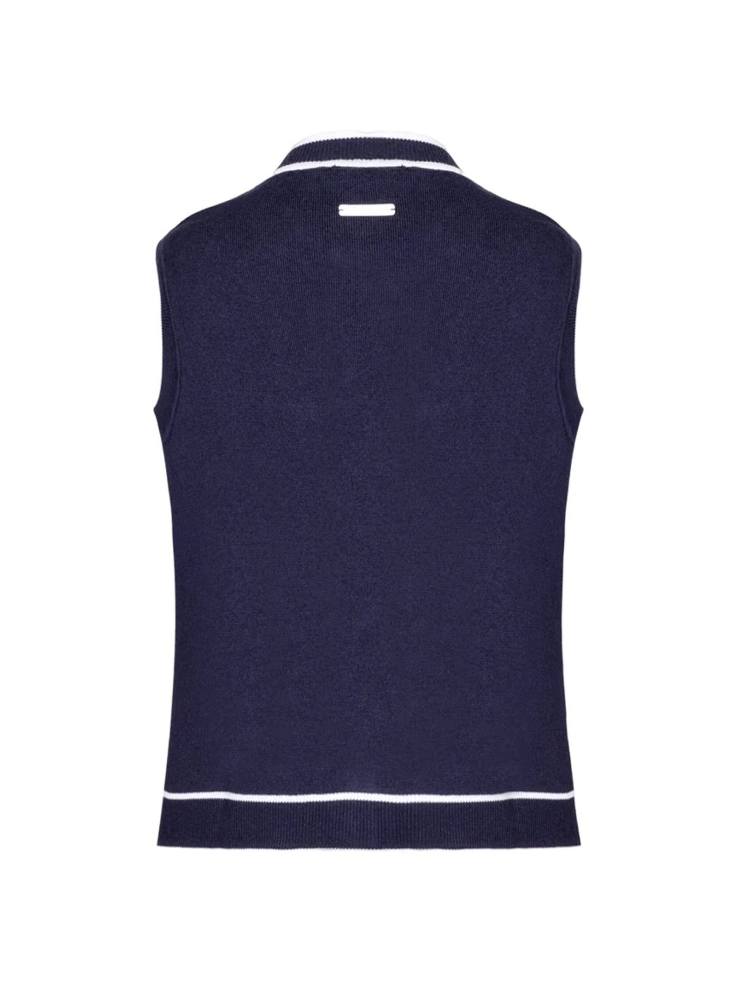 SILK & CASHMERE Knitted vest in Blue
